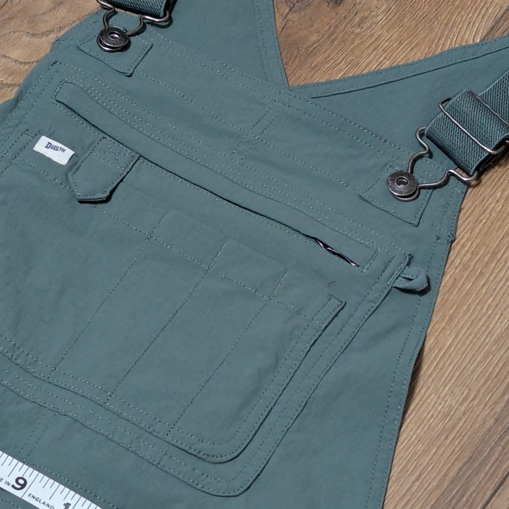Duluth Trading Co Women's Heirloom Garden Bib Overall 💚 Gr. Size S-31 RN#106803